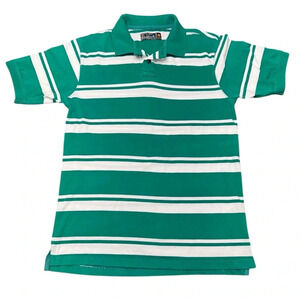 Green and white striped polo Men’s Size X-Large